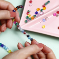 DIY Glass Beads Jewelry Letter Necklace Decoration Colorful 3mm 6mm Beads Clad Beads Necklace Set Kit